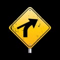 Road merge sign. Vector illustration decorative design Royalty Free Stock Photo