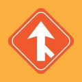 Road merge traffic sign. Vector illustration decorative design Royalty Free Stock Photo