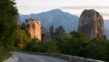 Road Meteora rock landcape Greece Royalty Free Stock Photo