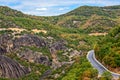Road between Meteora rocks