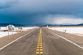 The road in the middle of the salt lake Royalty Free Stock Photo