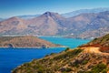 Road at Mirabello bay on Crete Royalty Free Stock Photo