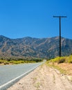 Road in the Mojave desert Royalty Free Stock Photo