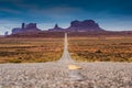 Road into Monument Valley: Forrest Gump Point on Highway 163 Royalty Free Stock Photo