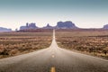 Road through Monument Valley Royalty Free Stock Photo