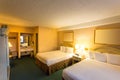 Road motel room interior. Royalty Free Stock Photo