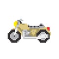 Road motorbike in pixel art style isolated illustration