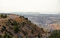 Road on a mountain crest somewhere in Utah on the way to Zion with beautiful view Royalty Free Stock Photo