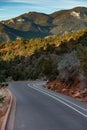 Road in mountain landscape pikes peak colorado Royalty Free Stock Photo