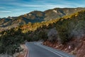 Road in mountain landscape pikes peak colorado Royalty Free Stock Photo