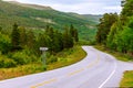 Road in mountain, Norway, community Lom