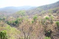 Road in the mountain and river in forest at Op Luang National Park, Hot, Chiang Mai, Thailand. Hot weather and arid.