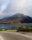 Road in the mountains around the lake Royalty Free Stock Photo