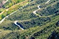 Road in mountains around the Montserrat Monastery Royalty Free Stock Photo