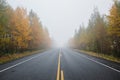 Road in the mountains during autumn in Alaska Royalty Free Stock Photo