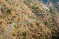 Road on the mountains of Bhimtal Nainital Royalty Free Stock Photo