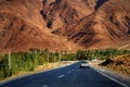 Road in the mountains of Iran. Traveling to Iran by car. Royalty Free Stock Photo