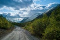 Road in mountains. Khibiny, Russia