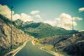 Road Among the Mountains in the Summer Royalty Free Stock Photo