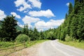 Road in the mountains - summer time Royalty Free Stock Photo