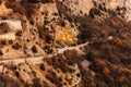 Road in the mountains at sunset