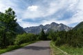 Road in the mountains. Tatra National Park