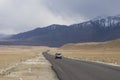 A road among mountains to Nubra valley, Leh