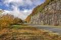 Road in the mountians in fall Royalty Free Stock Photo