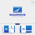road movie or cinema negative logo template vector illustration icon element isolated