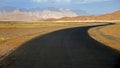 The road through the Namib desert in Namibia.