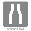 Road Narrows icon