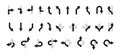 Road navigation arrows. Driving direction mark, location point crossroad circle turning route black pictograms. Vector