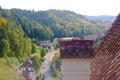 Road near Bran castle, Brasov, Romania Royalty Free Stock Photo