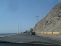 The road near  Egyptian border in Eilat, Israel Royalty Free Stock Photo