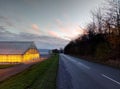 Road near the greenhouse Royalty Free Stock Photo