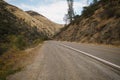 Road near merced river on warm autumn day Royalty Free Stock Photo