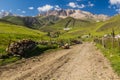 Road near Xinaliq Khinalug village, Azerbaij