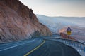 Road in the Negev Desert in Israel Royalty Free Stock Photo