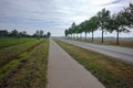 Road network in Netherlands, high quality roads in countryside,