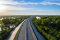 Road night aerial Royalty Free Stock Photo