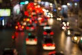 Road night light bokeh , defocused blur background Royalty Free Stock Photo