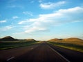 On the Road in North Dakota Royalty Free Stock Photo