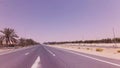 Road from Oasis Liwa to the Abu Dhabi stock footage video