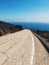 Road by the ocean in Malibu California Royalty Free Stock Photo