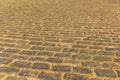 Road with old and typically paved for cars. Colonia de sacramento street, old Portuguese city in Uruguay