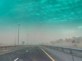 Road Oman desert Storm