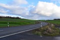 road curve up an Eifel hill in late autumn