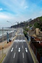 Road by the Pacific Ocean in Lima, Peru