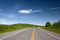 Road With Painted Double Yellow Line Royalty Free Stock Photo
