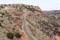 Road in Palo Duro Canyon in Texas